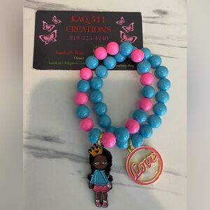 Colorful Beaded Bracelet Set with Charms